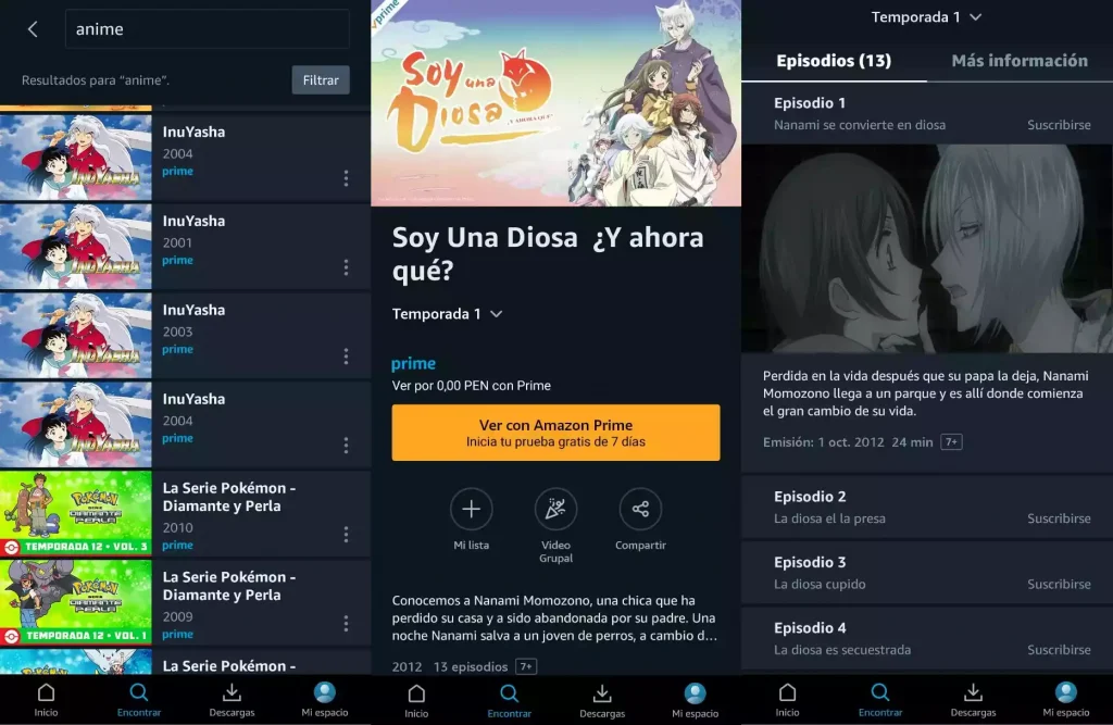 aplicaciones para ver anime Amazon Prime Video